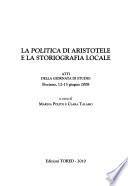 La politica di Aristotele e la storiografia locale