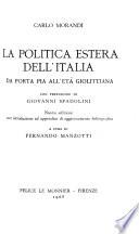La politica estera dell'Italia da Porta Pia all'età giolittiana