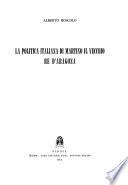 La politica italiana di Martino il Vecchio re d'Aragona