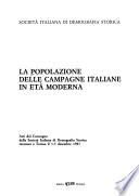 La popolazione delle campagne italiane in età moderna