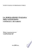 La Popolazione italiana nell'Ottocento