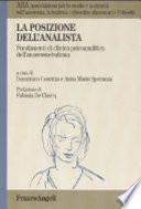 La posizione dell'analista. Fondamenti di clinica psicoanalitica dell'anoressia-bulimia