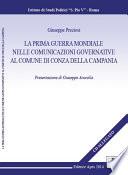 La prima Guerra Mondiale nelle comunicazioni governative al Comune di Conza della Campania
