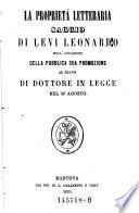 La proprieta letteraria