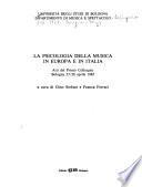 La psicologia della musica in Europa e in Italia