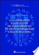La quantificazione e la riparazione del danno ambientale nel diritto internazionale e dell'Unione europea