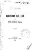 La questione del Nilo e la società geografica italiana