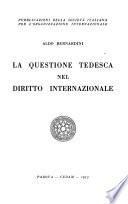 La questione tedesca nel diritto internazionale