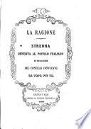 La ragione strenna offerta al popolo italiano in occasione del concilio convocato da papa Pio 9