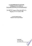 La rappresentazione verbale e iconica