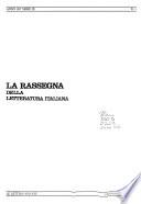 La Rassegna della letteratura italiana