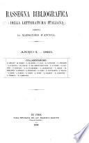 La Rassegna della letteratura italiana