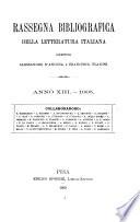 La Rassegna della letteratura italiana