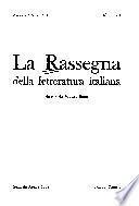 La Rassegna della letteratura italiana