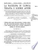 La Rassegna di clinica, terapia e scienze affini