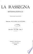 La rassegna internazionale periodico quindicinale