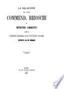 La relazione del signor commend. Brioschi al ministro Correnti sopra le condizioni materiali dell'Universita di Roma ...