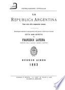 La Republica Argentina come méta della emigrazione europea