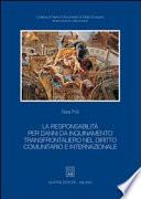 La responsabilità per danni da inquinamento transfrontaliero nel diritto comunitario e internazionale