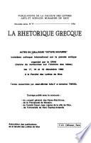 La rhétorique grecque