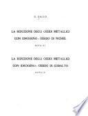 La riduzione degli ossidi metallici con idrogeno
