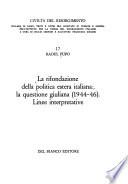 La rifondazione della politica estera italiana