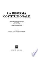 La riforma costituzionale