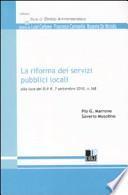 La riforma dei servizi pubblici locali