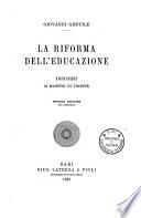 La riforma dell'educazione