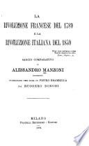 La rivoluzione francese del 1789 e la rivoluzione italiana del 1859