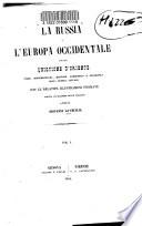 La Russia e l'Europa occidentale nella quistione d'oriente