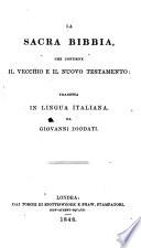 La sacra Bibbia