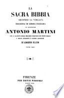 La sacra Bibbia secondo la volgata tradotta in lingua italiana da Antonio Martini