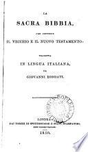 La sacra Bibbia, tr. da G. Diodati