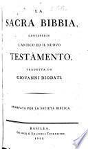 La Sacra Bibbia ... tradotta da G. Diodati