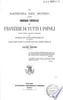 La sapienza del mondo ovvero dizionario universale dei proverbi di tutti i popoli raccolti tradotti, comparati e commentati