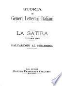 La satira: Dall' Ariosto al Chiabrera