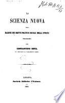 La scienza nuova, ossia ragione dei diritti politico-sociali della civilta' prodromo