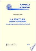 La scrittura delle sanzioni (una prospettiva costituzionalistica)