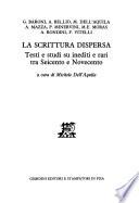 La scrittura dispersa