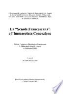 La scuola francescana e l'Immacolata Concezione
