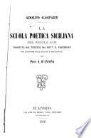 La scuola poetica siciliana del secolo XIII