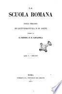 La scuola romana foglio periodico di letteratura e di arte