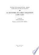 La signoria di Carlo Malatesti