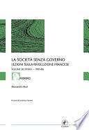 La società senza governo - VOLUME SECONDO - 1985-86