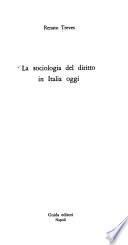 La sociologia del diritto in Italia oggi