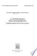 La sottigliezza dell'intendimento