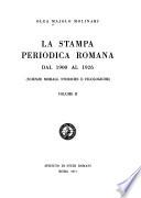 La stampa periodica romana dal 1900 al 1926