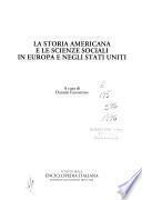 La storia americana e le scienze sociali in Europa e negli Stati Uniti