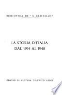 La Storia d'Italia dal 1914 al 1948